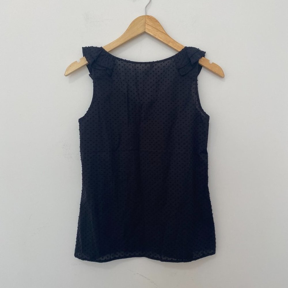 Tocca Black Ruffle Tank Blouse - Picture 4 of 4